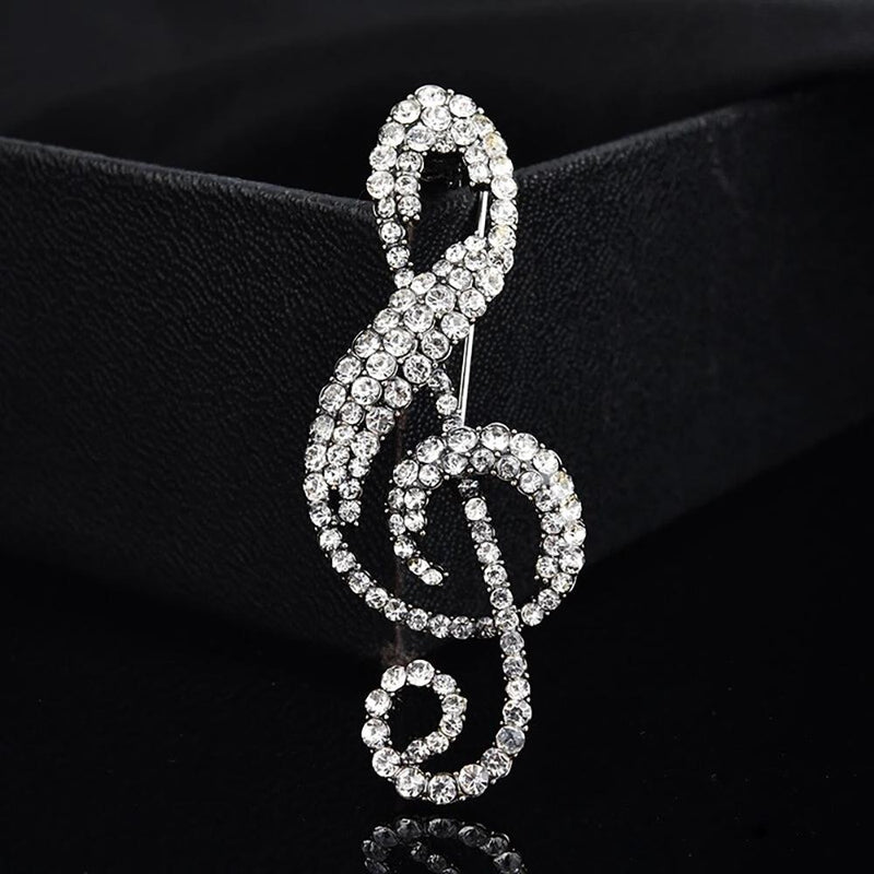 Exquisite mit Perlen und Strass besetzte Emaille-Brosche