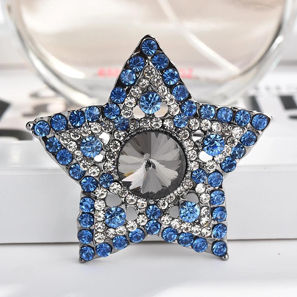 Exquisite mit Perlen und Strass besetzte Emaille-Brosche