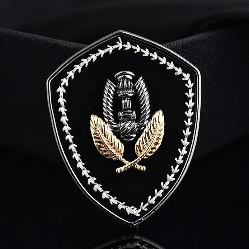 Exquisite mit Perlen und Strass besetzte Emaille-Brosche