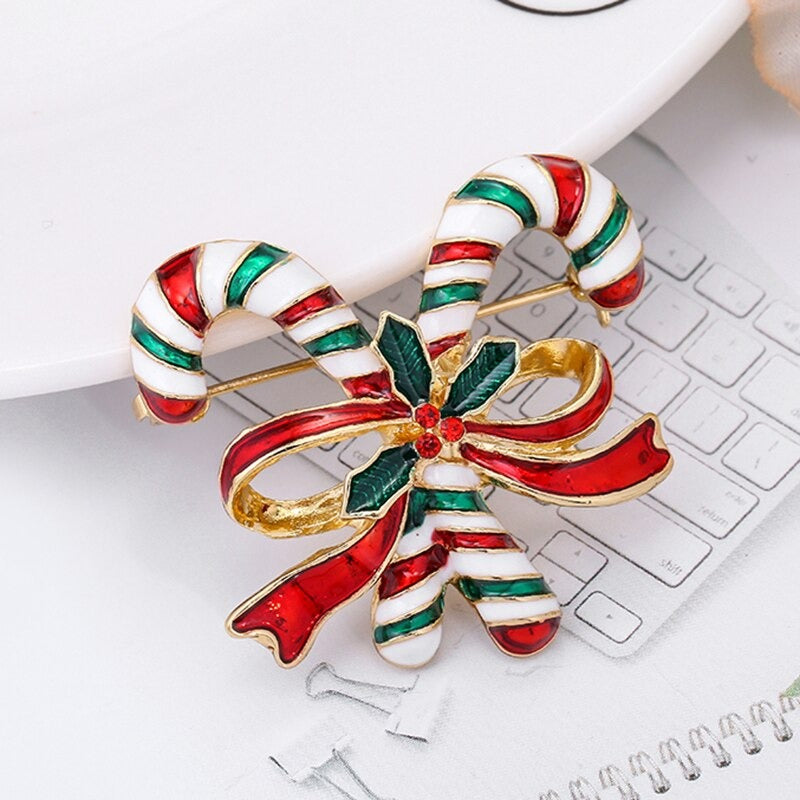 Exquisite Strass-Weihnachtsferien-Sonderbrosche