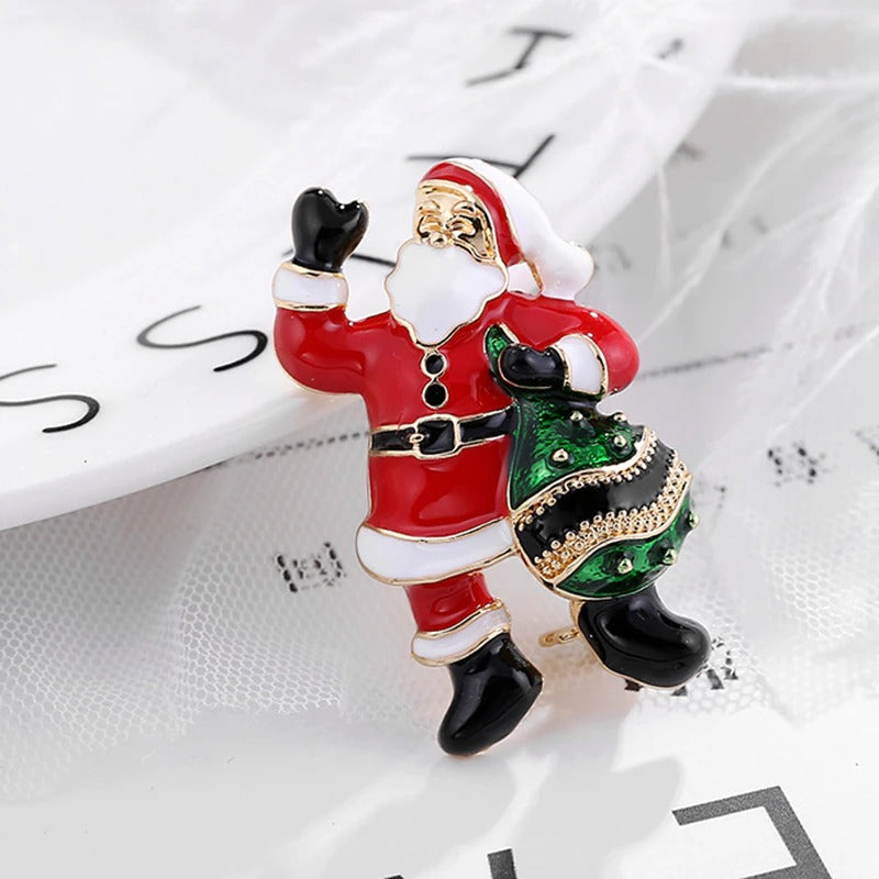 Exquisite Strass-Weihnachtsferien-Sonderbrosche