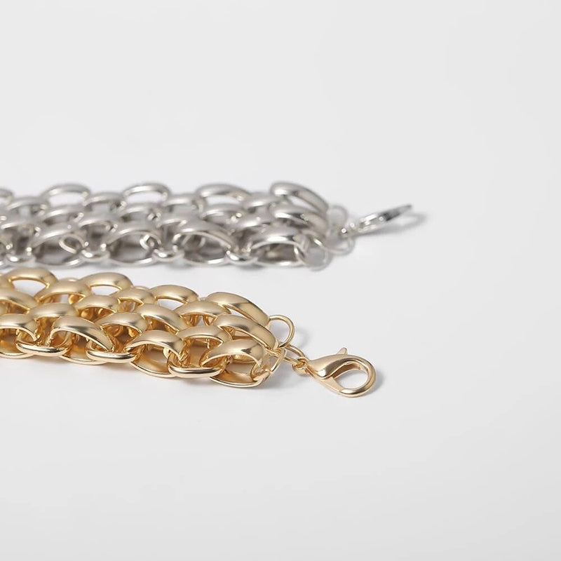 Extra klobige mehrlagige Choker-Halsketten