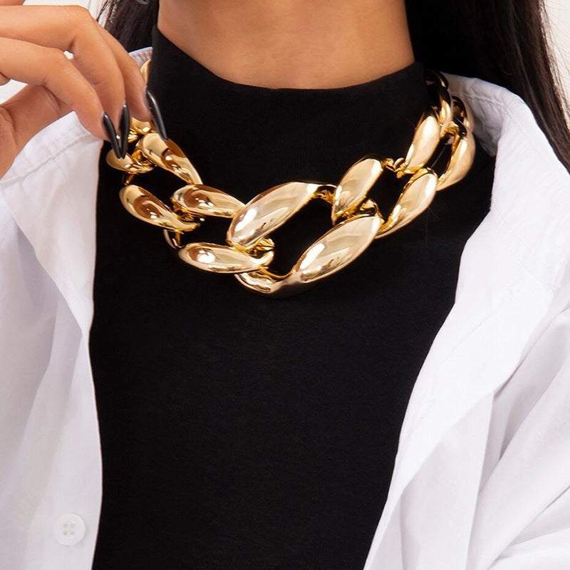 Extra klobige mehrlagige Choker-Halsketten