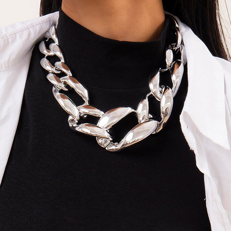 Extra klobige mehrlagige Choker-Halsketten