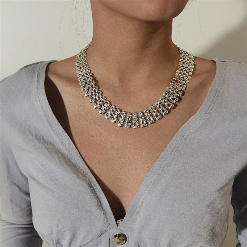 Extra klobige mehrlagige Choker-Halsketten