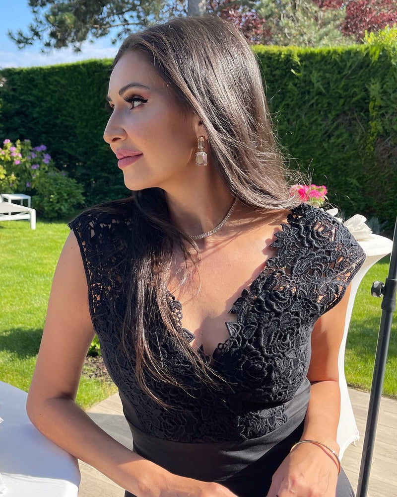 Kristall Retro Ohrringe