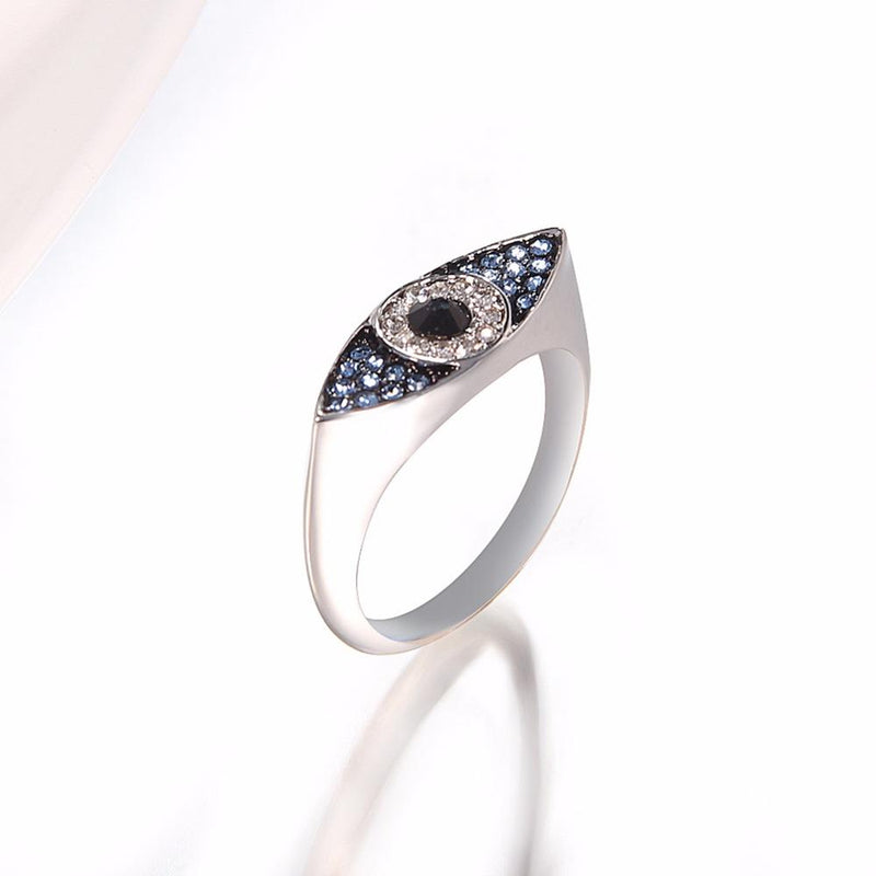 Ausgefallener schillernder blauer Augenring