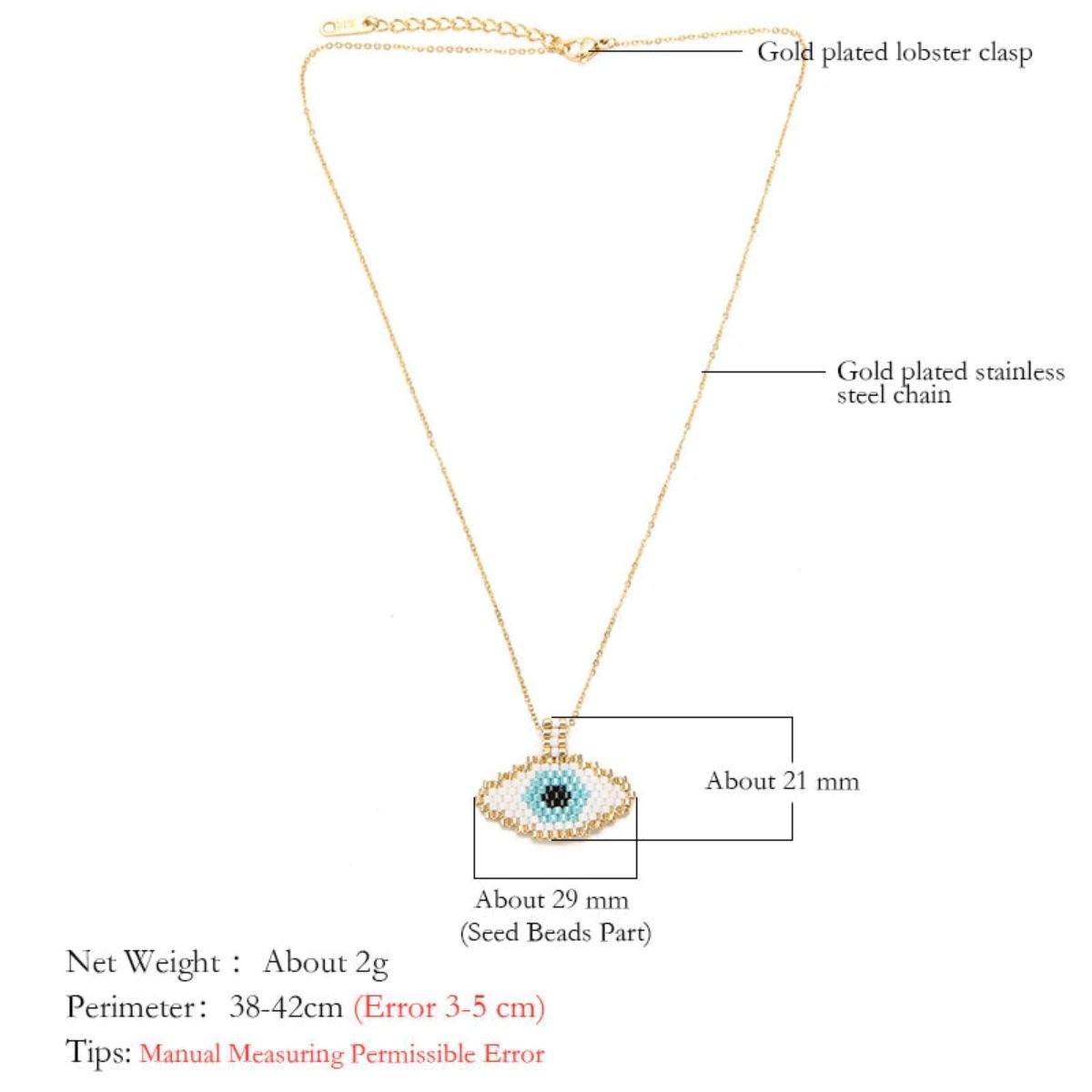 Ausgefallene schillernde blaue Augen Halskette