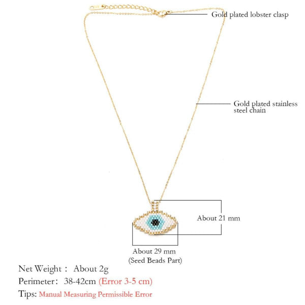 Ausgefallene schillernde blaue Augen Halskette