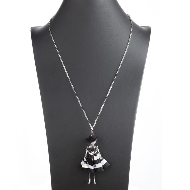 Ausgefallene Hut Fashionista Puppe Perlen Halskette