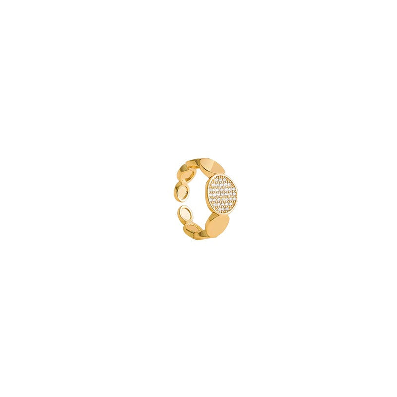 Faszinierende klassische, mit Zirkonia verzierte, verstellbare offene Ringe
