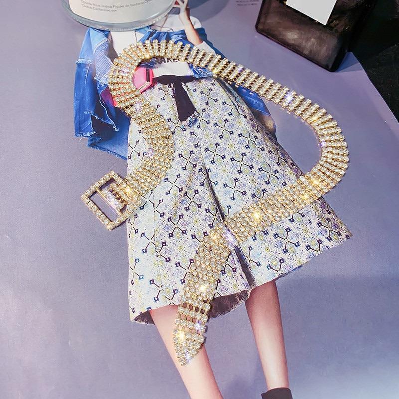 Mode Gürtel voller Strass Choker Halskette