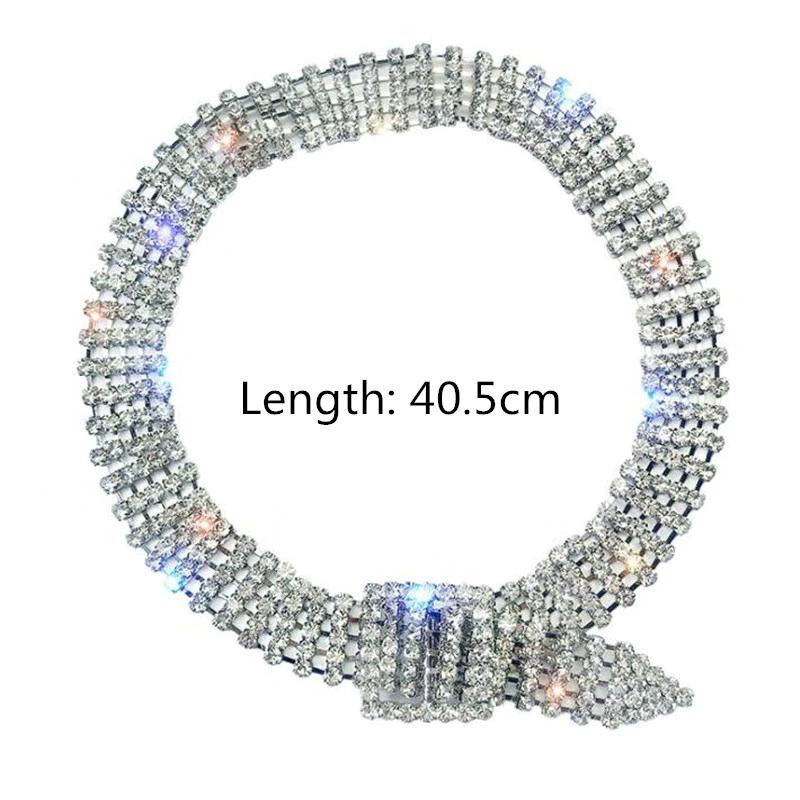Mode Gürtel voller Strass Choker Halskette
