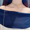 Mode Gürtel voller Strass Choker Halskette
