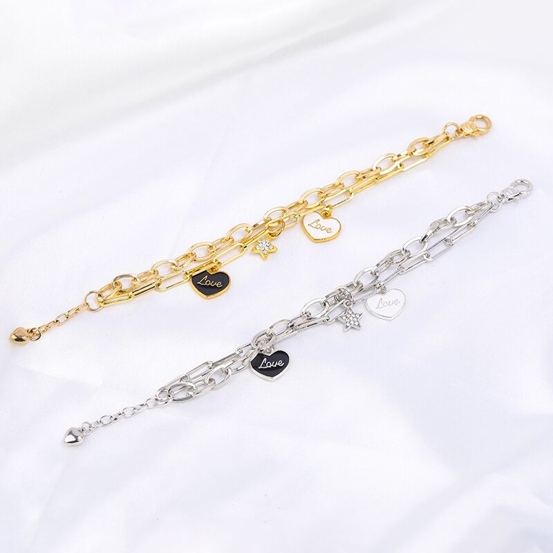 Modische Kettenarmbänder mit mehreren Anhängern