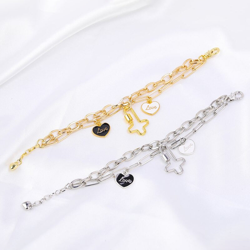 Modische Kettenarmbänder mit mehreren Anhängern