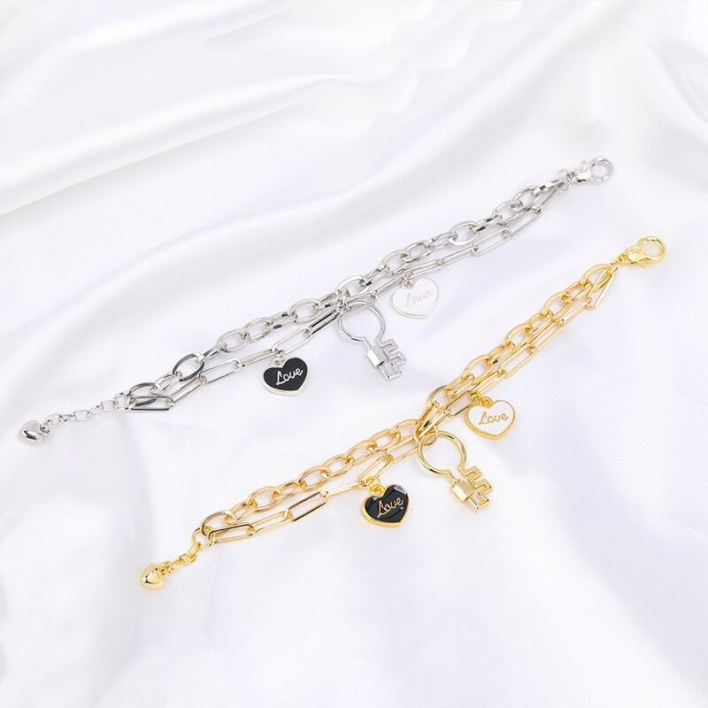 Modische Kettenarmbänder mit mehreren Anhängern