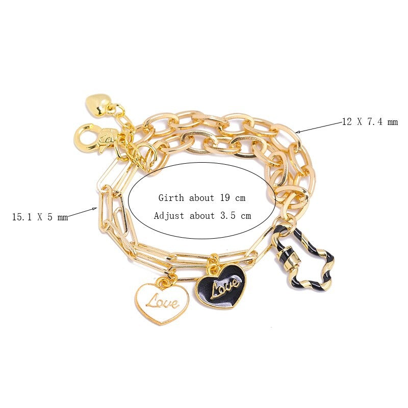 Modische Kettenarmbänder mit mehreren Anhängern