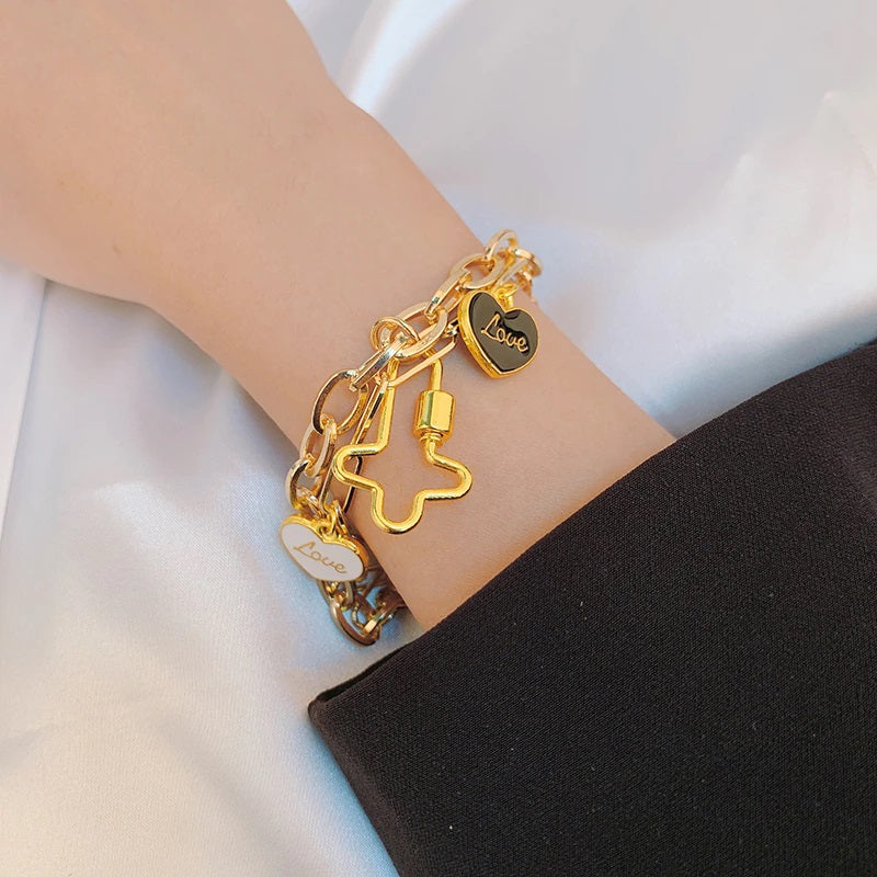 Modische Kettenarmbänder mit mehreren Anhängern