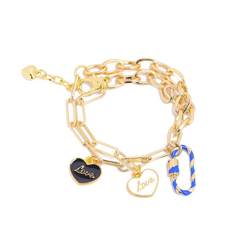 Modische Kettenarmbänder mit mehreren Anhängern