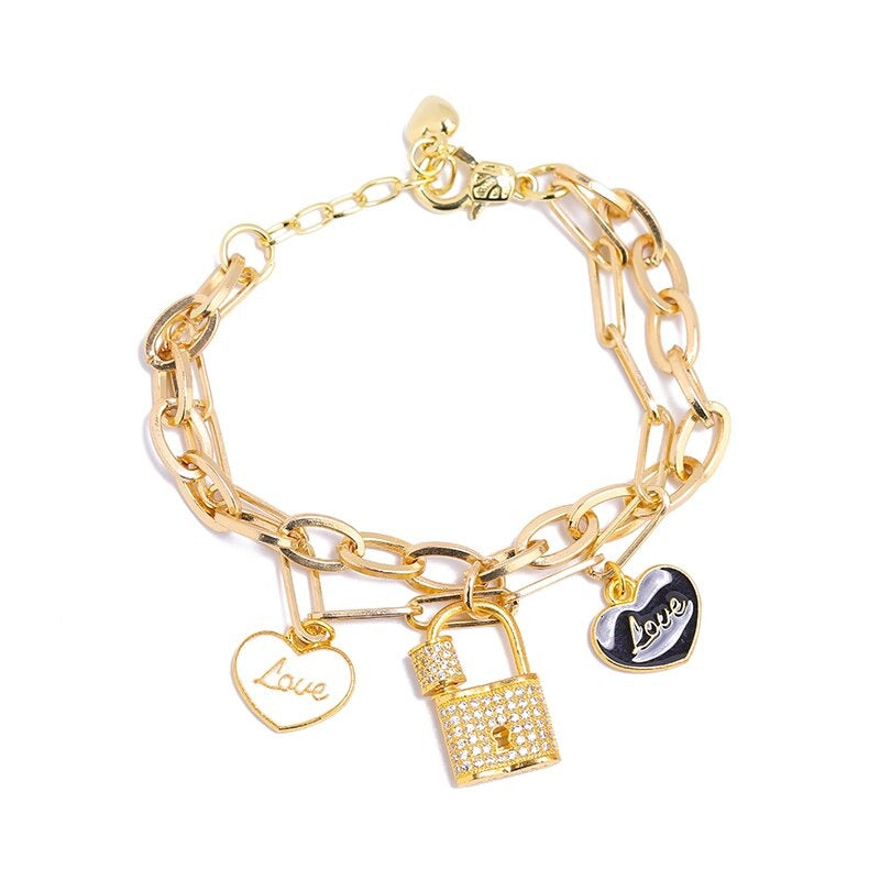 Modische Kettenarmbänder mit mehreren Anhängern