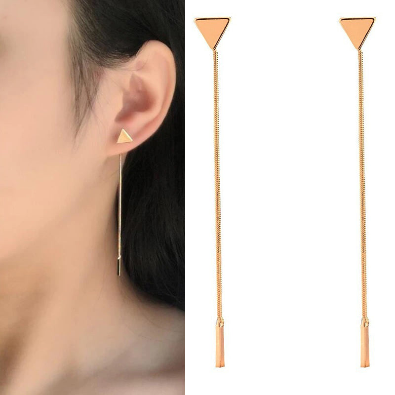 Modekollektionen von Tropfenohrringen mit Strasssteinen und Perlenquasten