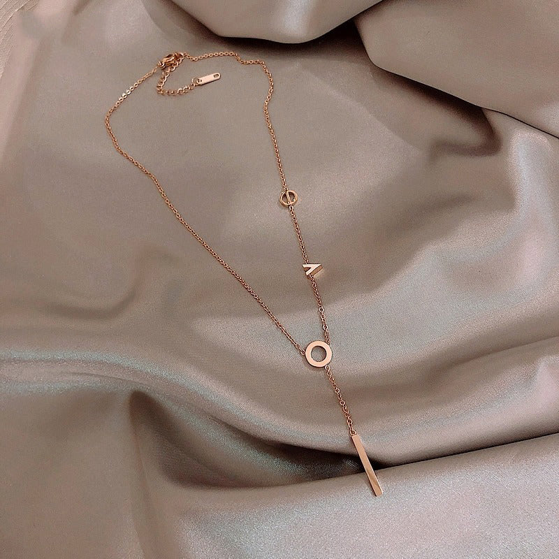 Modische Luxus-Halsketten mit vertikalem Muschel-Anhänger