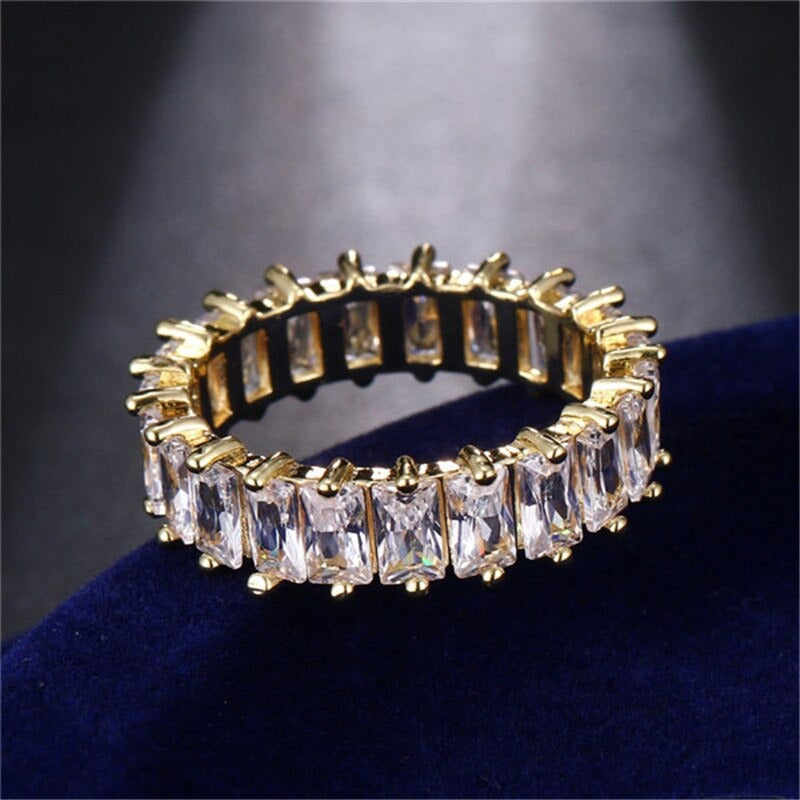 Mode Luxus Zirkon Bejeweled Multicolor Ringe