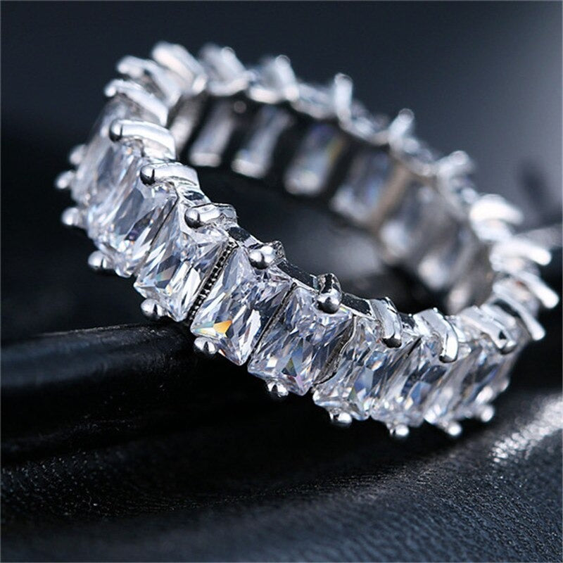 Mode Luxus Zirkon Bejeweled Multicolor Ringe