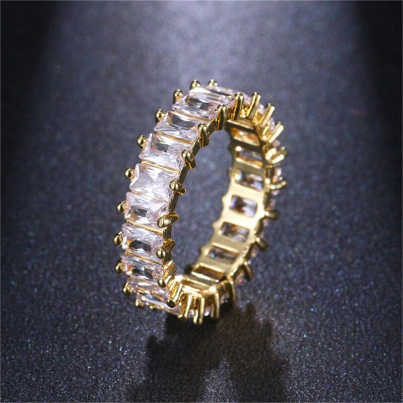 Mode Luxus Zirkon Bejeweled Multicolor Ringe