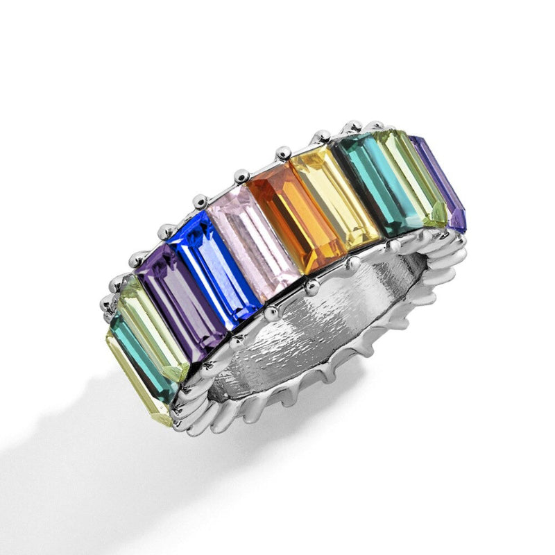 Mode Luxus Zirkon Bejeweled Multicolor Ringe
