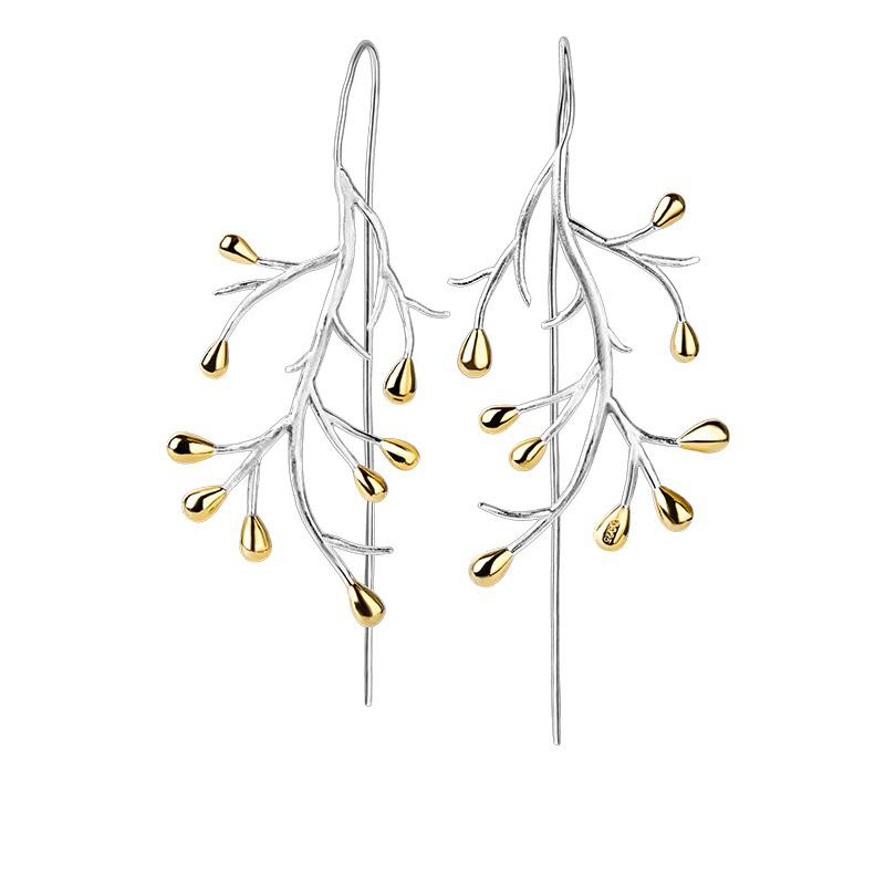 Modische Statement-Ohrringe mit Baumranken-Design