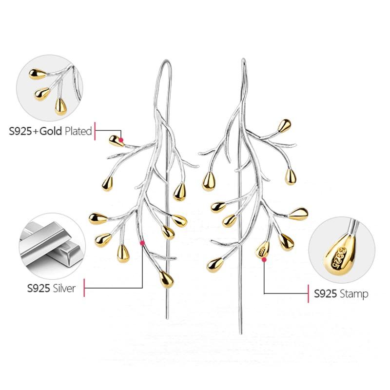 Modische Statement-Ohrringe mit Baumranken-Design
