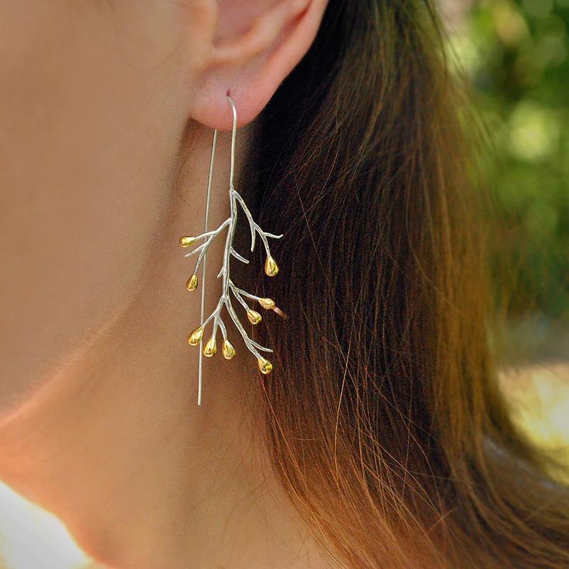 Modische Statement-Ohrringe mit Baumranken-Design