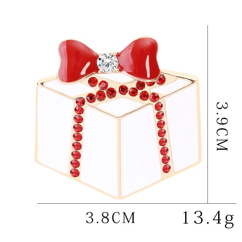 Festliche Broschennadeln mit Weihnachtsmotiven