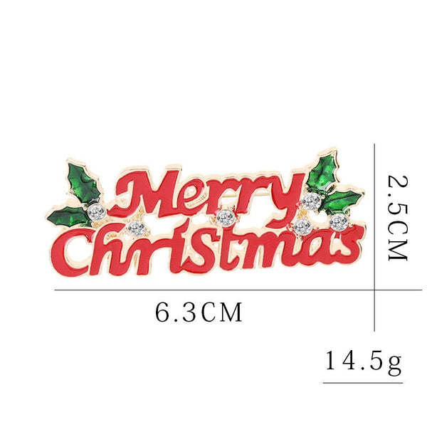 Festliche Broschennadeln mit Weihnachtsmotiven