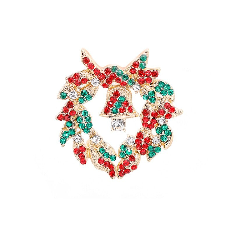 Festliche Broschennadeln mit Weihnachtsmotiven