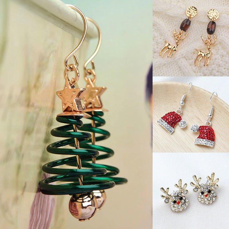 Festliche Party-Ohrring-Kollektion mit Weihnachtsthema