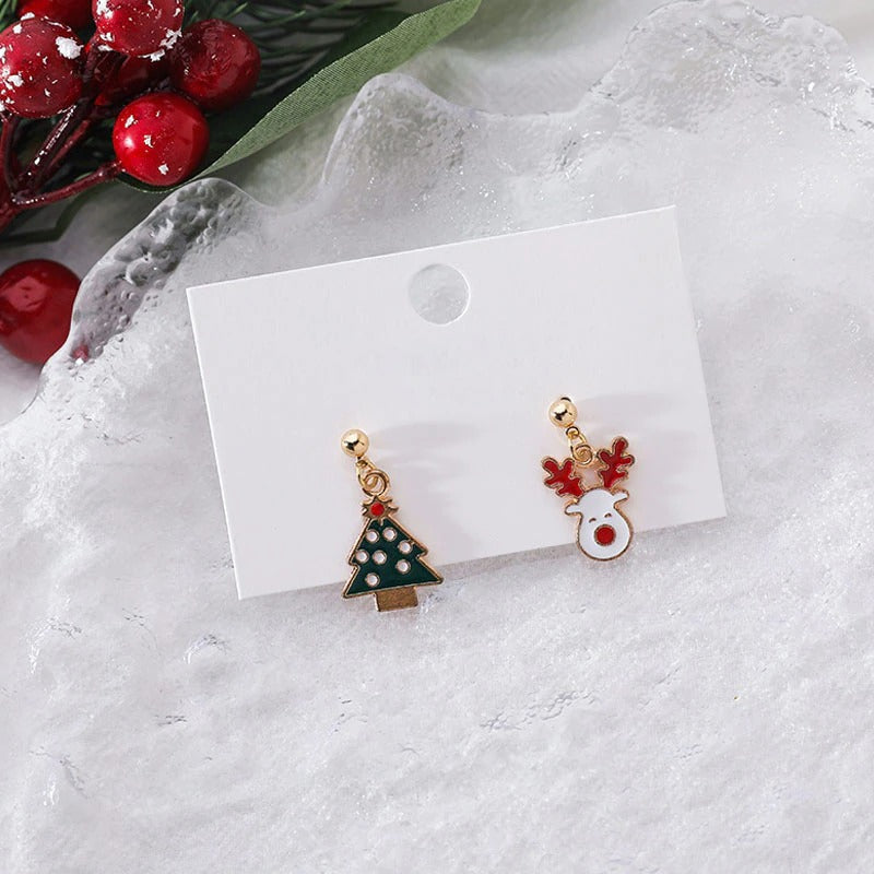 Festliche Party-Ohrring-Kollektion mit Weihnachtsthema