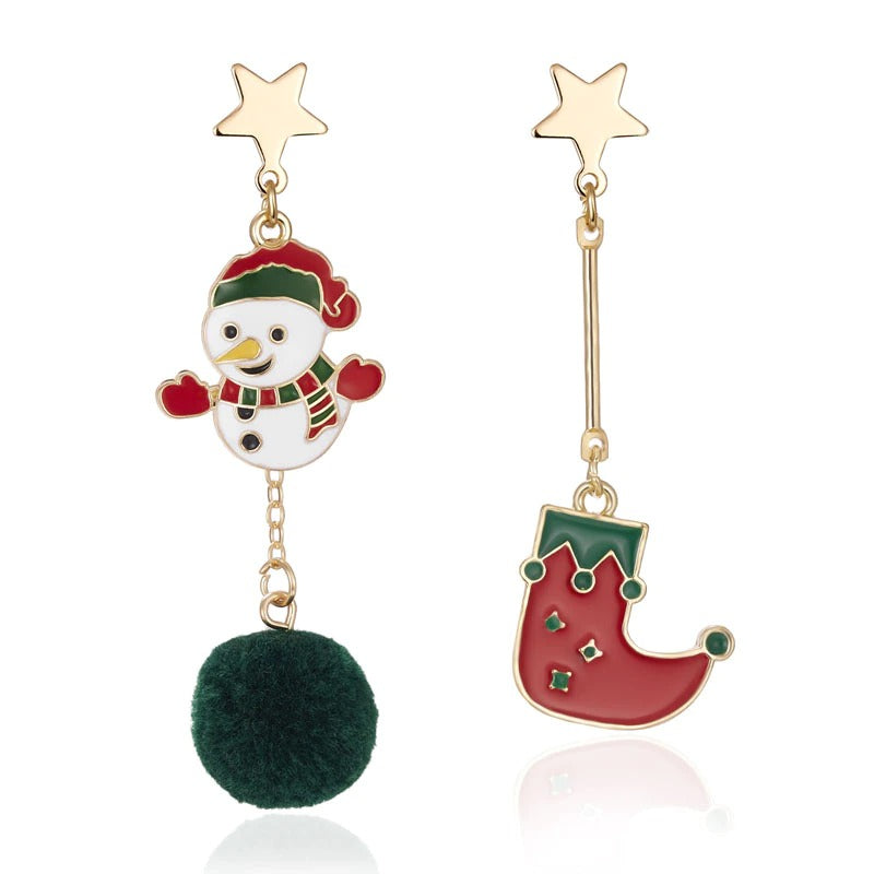 Festliche Party-Ohrring-Kollektion mit Weihnachtsthema