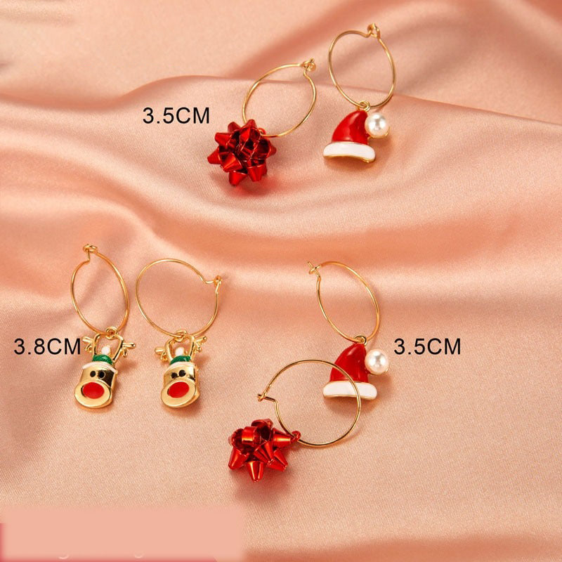 Festliche Party-Ohrring-Kollektion mit Weihnachtsthema