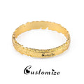 Armreife mit Blumenmuster und personalisiertem Namen