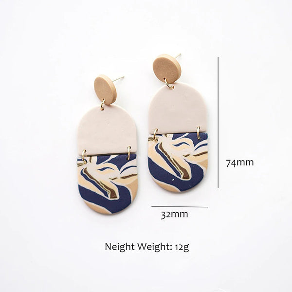 Florale und erdige Polymer Clay Ohrring Kollektion im Vintage Stil