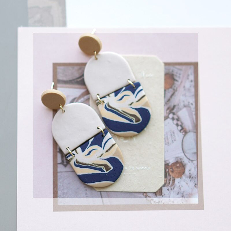 Florale und erdige Polymer Clay Ohrring Kollektion im Vintage Stil