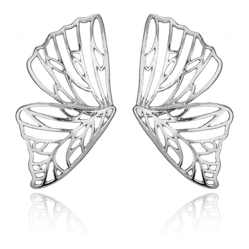 Flatternde hohle große Schmetterlingsflügel-Statement-Ohrringe