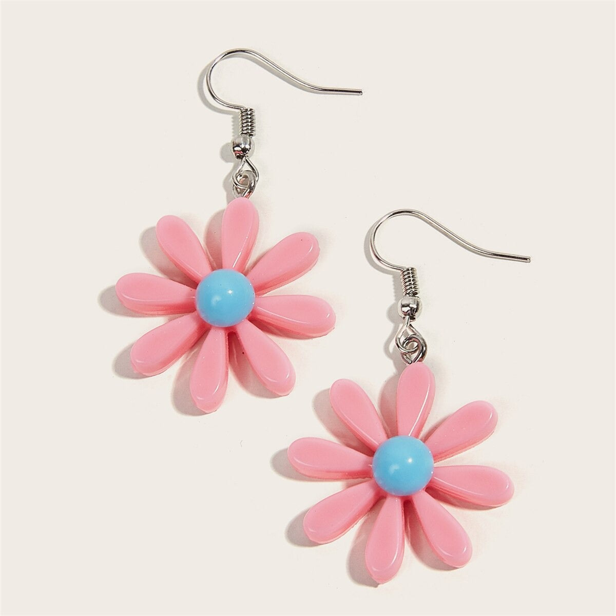 Lustige und helle, von der Natur inspirierte Sommer-Retro-Blumen-Acryl-Ohrringe