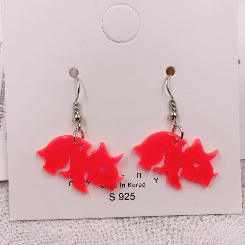 Lustige und farbenfrohe Dinosaurier-Ohrringe aus Acryl