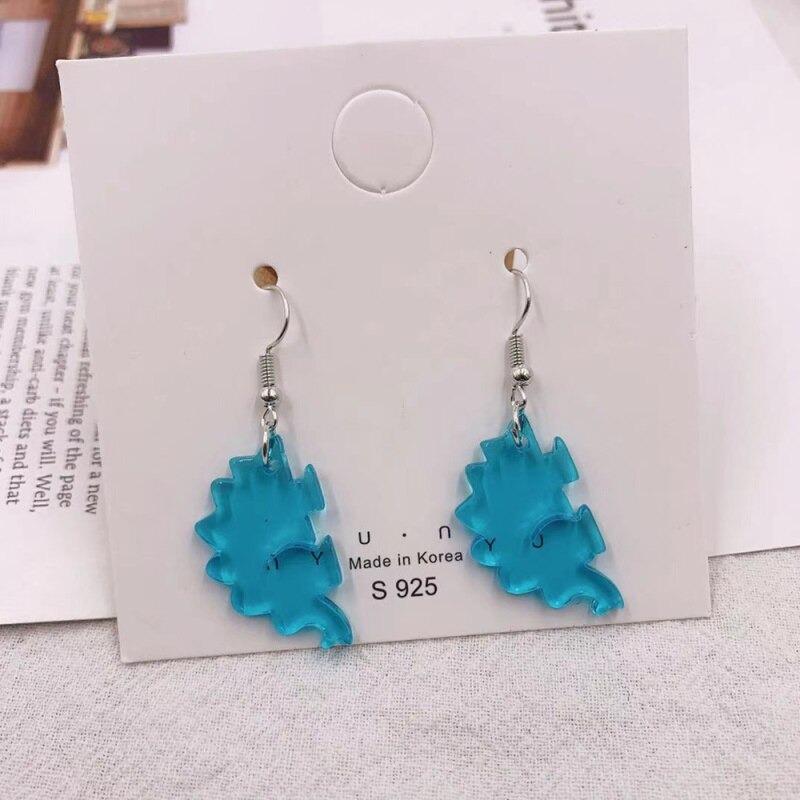 Lustige und farbenfrohe Dinosaurier-Ohrringe aus Acryl