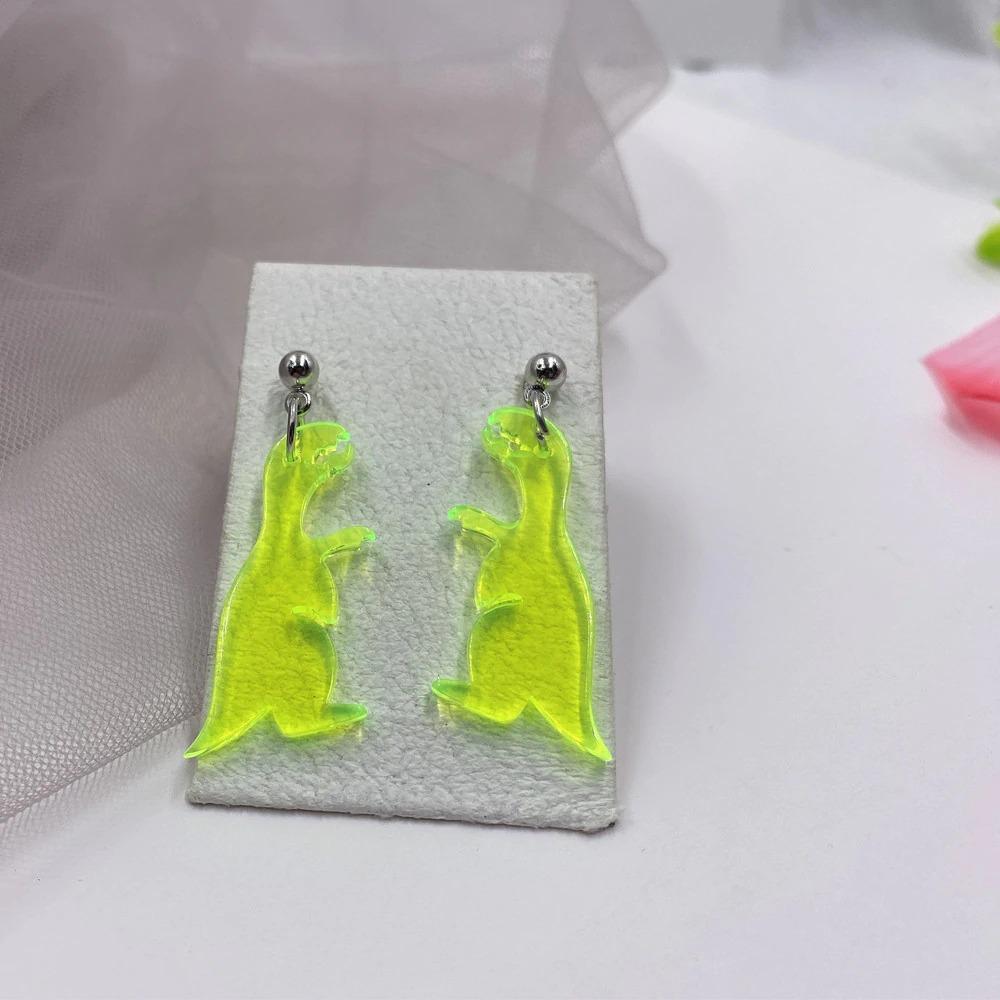 Lustige und farbenfrohe Dinosaurier-Ohrringe aus Acryl