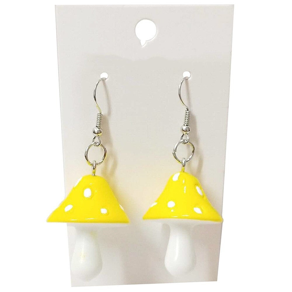 Funky Mehrfarbige Pilz Ohrhänger